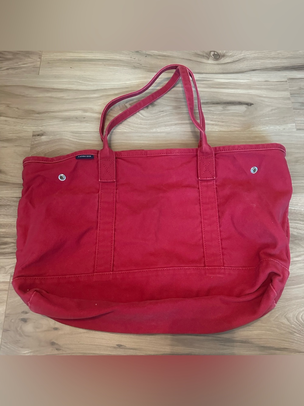 Red Canvas Tote Bag - lands end